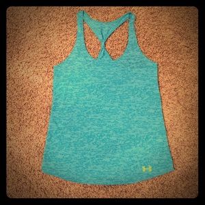 Under Armor blue work out tank size M